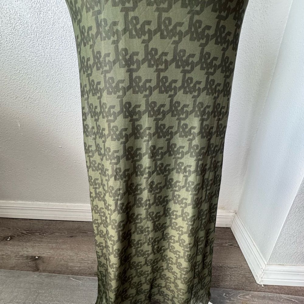 Jagger & Stone JGR STA Olive Green Slip Maxi Dress Low Back SZ 6 NWOT - Picture 10 of 13